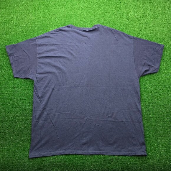 DOM Tshirt Mens 3XL Short Sleeve Blue Bald Eagle Galaxy Space Graphic Casual - Picture 7 of 7